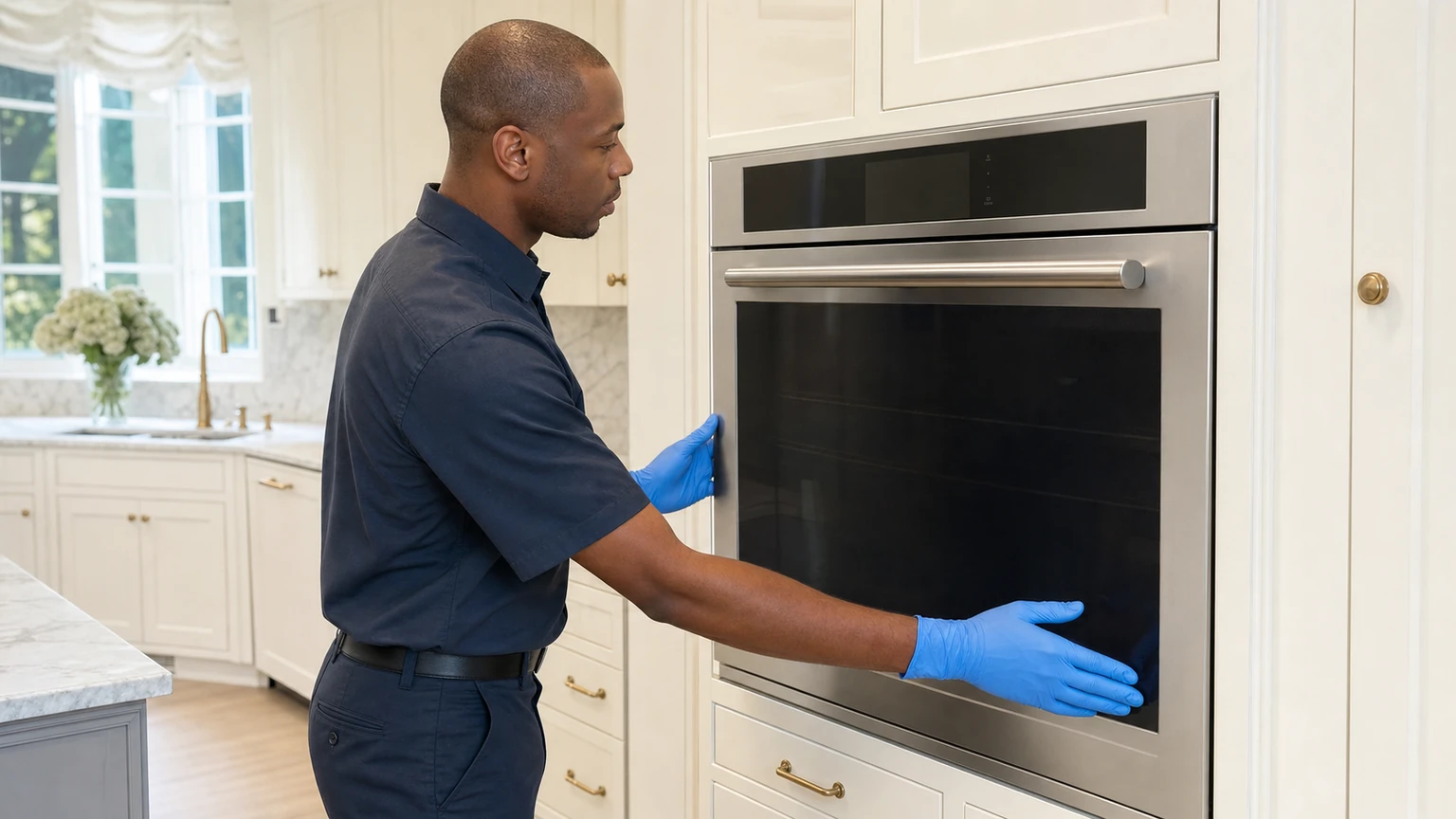 Built-in wall oven diagnostic visit in the service area