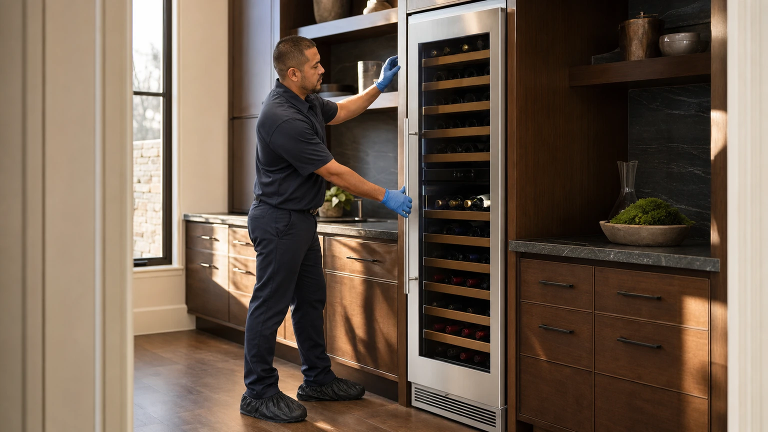 Undercounter ice maker diagnostic visit in the service area